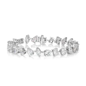 14 Carat Multi Shaped Modern Bracelet