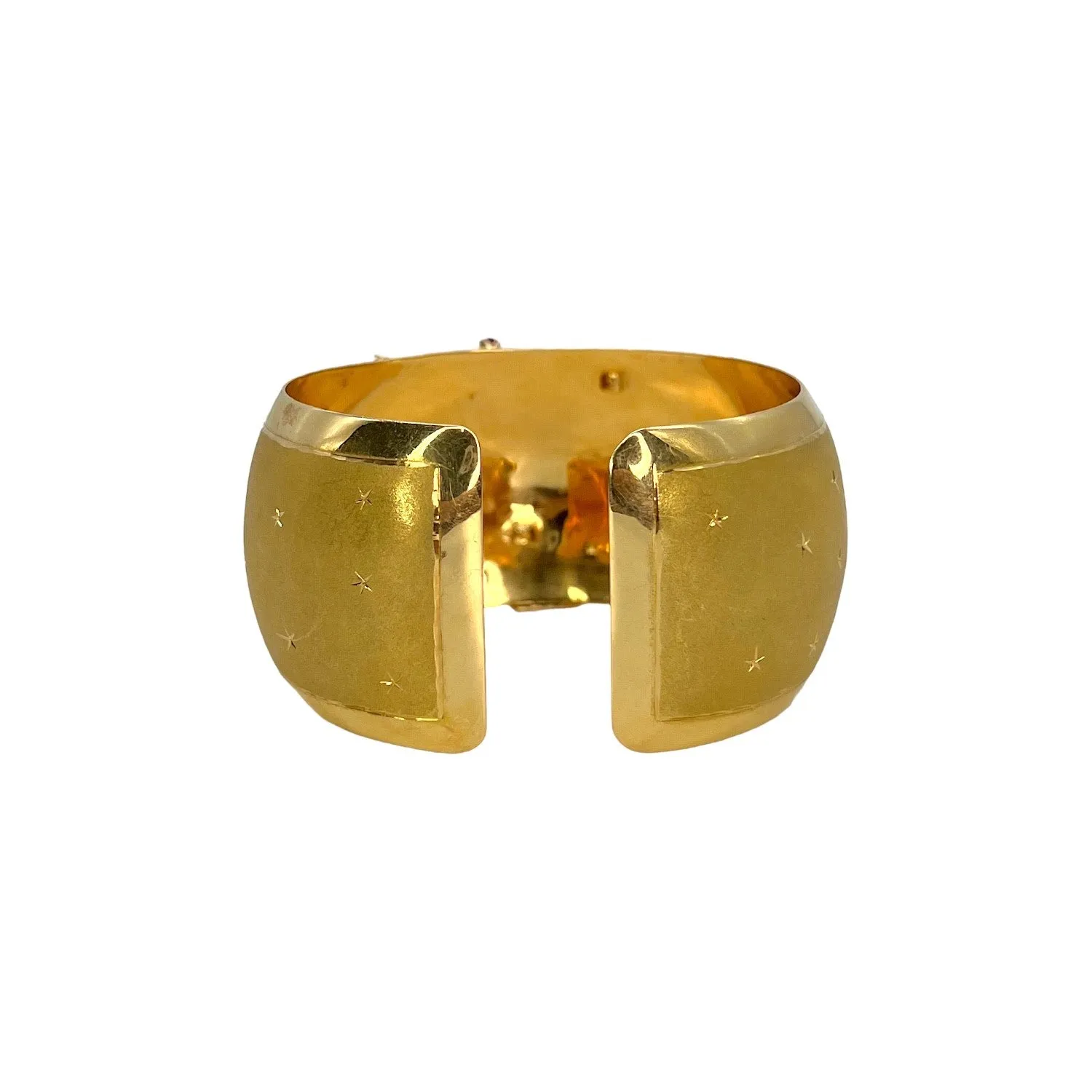 18K Yellow Gold Multi-Stone Cuff Bracelet