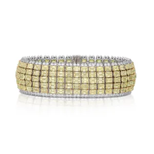 52.12 Carat Fancy Yellow Diamond Bracelet