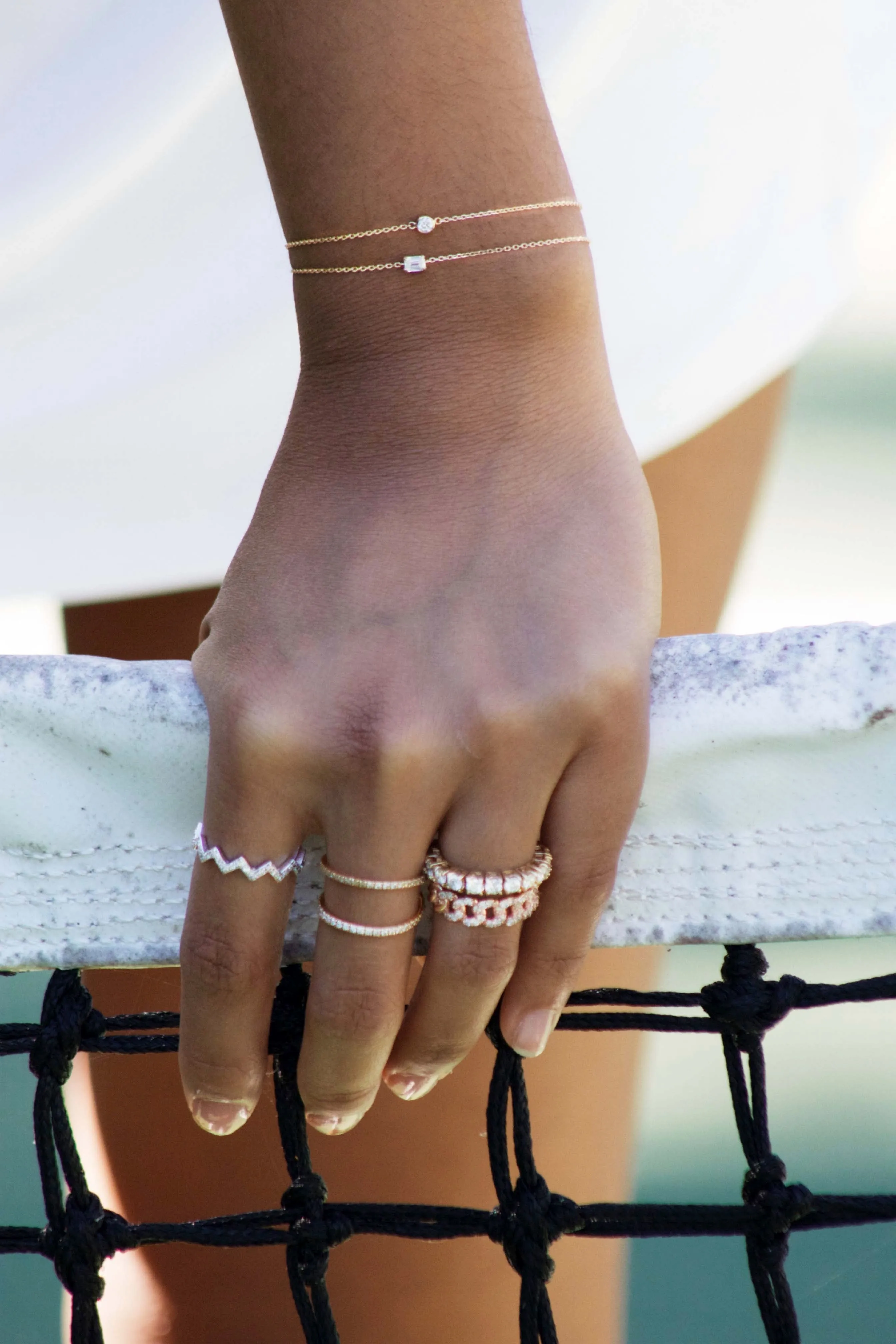 Adjustable Emerald Diamond Bracelet