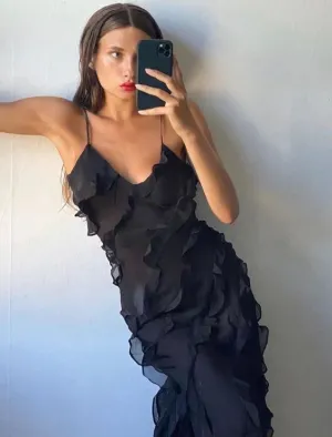 Black Mermaid Long Prom Dress Charming Evening Party Dress Formal Dress