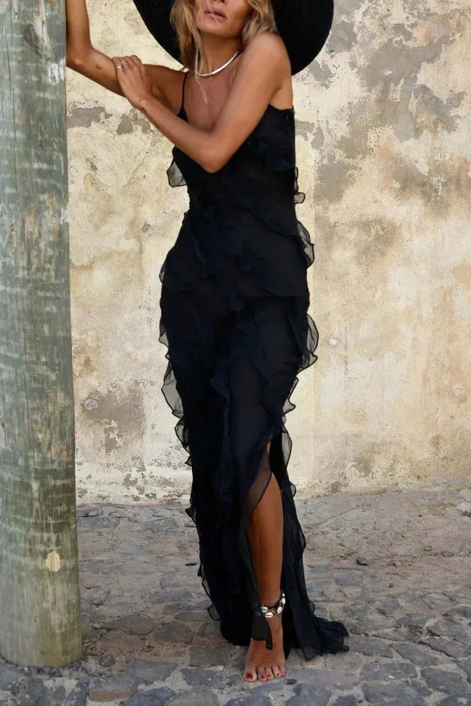 Black Mermaid Long Prom Dress Charming Evening Party Dress Formal Dress