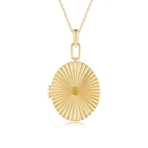 Diamond Opal Pendant Necklace