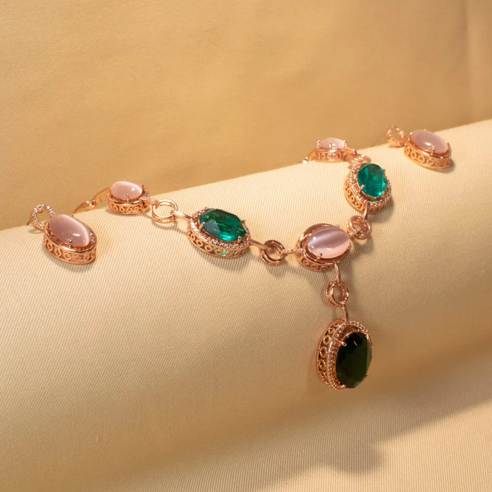 Emerald Blush Necklace Set