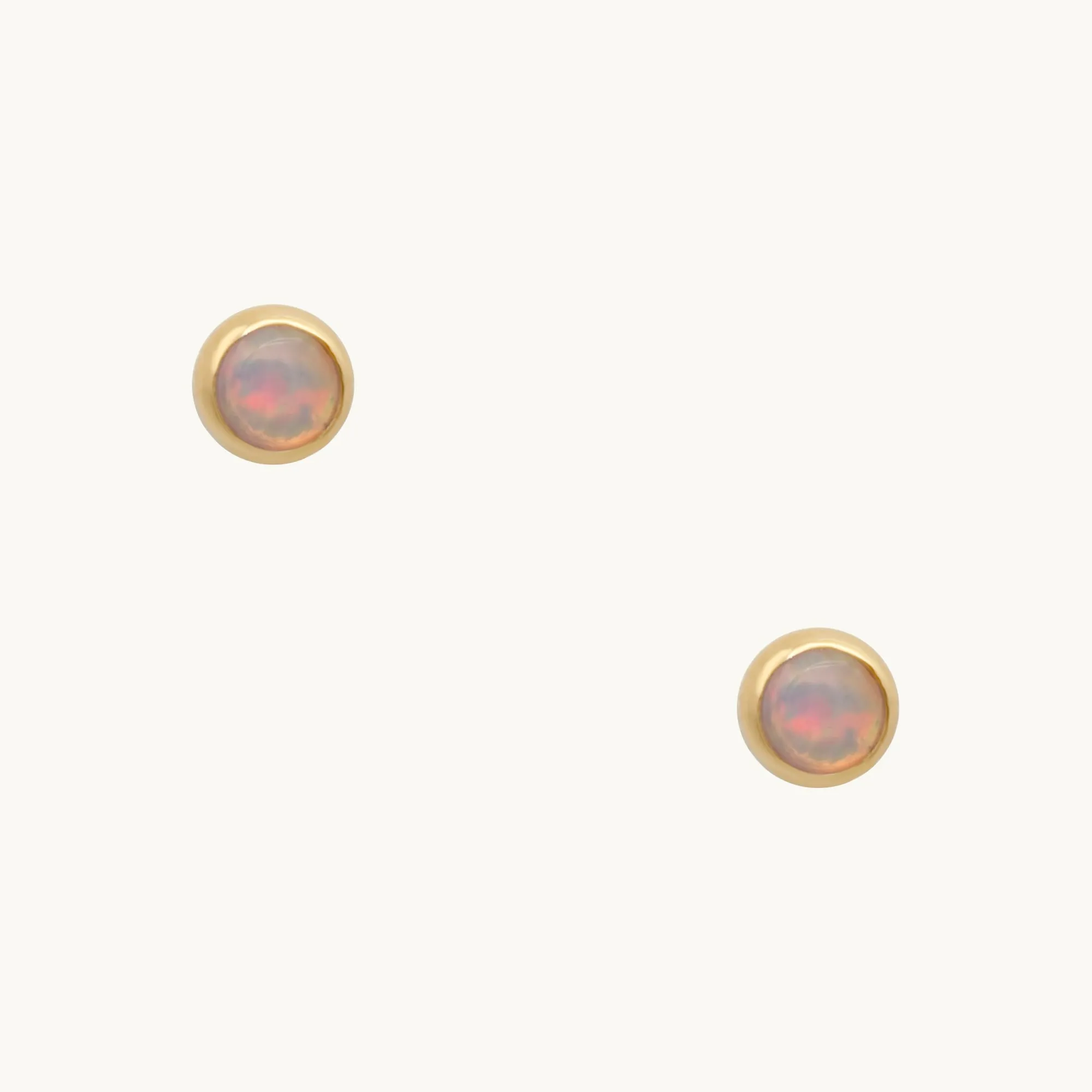 LUNA Opal Stud Earring 14K