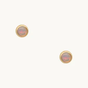 LUNA Opal Stud Earring 14K