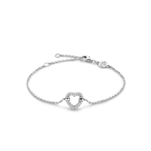 Milano CZ Heart Bracelet - Silver - 23017ZI