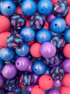 MIX-Peacock 12mm Round #22