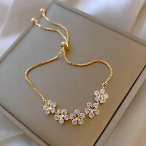 Petals Flower Golden Bracelet