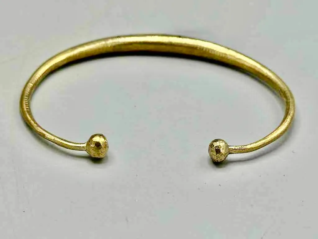 Tuareg Triple Star Multiple Stripe Inlay Brass Bracelet